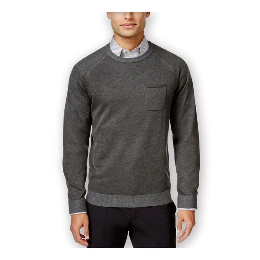 Ryan Seacrest Mens Pocket Crew Pullover Sweater, NWT